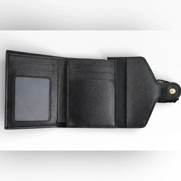 DESIGNER Women's Wallet with Metal Buckle in Hunter Green - Picture 3 of 3